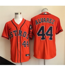 Men Houston Astros  44 Yordan Alvarez Orange Limited Stitched Baseball Jersey