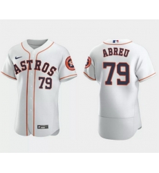 Men Houston Astros 79 Jos E9 Abreu White Flex Base Stitched Jersey