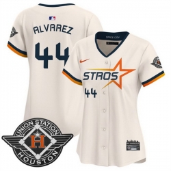 Women Houston Astros 27 Jose Altuve Orange 2025 City Connect Limited Stitched Baseball Jersey