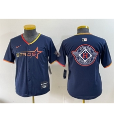 Youth Houston Astros Team Big Logo Navy 2025 City Connect Limited Stitched Baseball Jersey Youth Houston Astros Team Big Logo Navy 2025 City Connect Limited Stitched Baseball Jersey