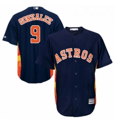 Youth Majestic Houston Astros 9 Marwin Gonzalez Authentic Navy Blue Alternate Cool Base MLB Jersey 