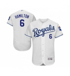 Mens Kansas City Royals 6 Billy Hamilton White Flexbase Authentic Collection Baseball Jersey