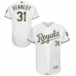 Mens Majestic Kansas City Royals 31 Ian Kennedy Authentic White 2016 Memorial Day Fashion Flex Base Jersey  Mens Majestic Kansas City Royals 31 Ian Kennedy Authentic White 2016 Memorial Day Fashion Flex Base Jersey