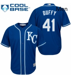 Mens Majestic Kansas City Royals 41 Danny Duffy Replica Blue Alternate 2 Cool Base MLB Jersey