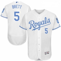 Mens Majestic Kansas City Royals 5 George Brett Authentic White 2016 Fathers Day Fashion Flex Base MLB Jersey Mens Majestic Kansas City Royals 5 George Brett Authentic White 2016 Fathers Day Fashion Flex Base MLB Jersey