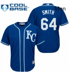 Mens Majestic Kansas City Royals 64 Burch Smith Replica Blue Alternate 2 Cool Base MLB Jersey 