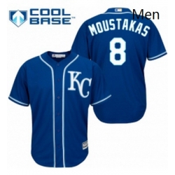 Mens Majestic Kansas City Royals 8 Mike Moustakas Replica Blue Alternate 2 Cool Base MLB Jersey Mens Majestic Kansas City Royals 8 Mike Moustakas Replica Blue Alternate 2 Cool Base MLB Jersey