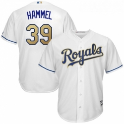 Youth Majestic Kansas City Royals 39 Jason Hammel Replica White Home Cool Base MLB Jersey