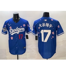 Men Los Angeles Dodgers 17 Shohei Ohtani Royal 2025 World Series Champions Patch Tokyo Series Limited Stitched Baseball Jersey Men Los Angeles Dodgers 17 Shohei Ohtani Royal 2025 World Series Champions Patch Tokyo Series Limited Stitched Baseball Jersey