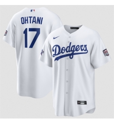 Men Los Angeles Dodgers  17 Shohei Ohtani White 2026 All Star Game   USA 250 Patch Stitched Baseball Jersey