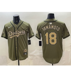 Men Los Angeles Dodgers 18 Yoshinobu Yamamoto Military Appreciation Game Day Stitched Baseball Jersey Men Los Angeles Dodgers 18 Yoshinobu Yamamoto Military Appreciation Game Day Stitched Baseball Jersey