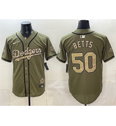 Men Los Angeles Dodgers  50 Mookie Betts Military Appreciation Game Day Stitched Baseball Jersey
