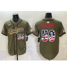 Men Los Angeles Dodgers 50 Mookie Betts Olive 2026 Armed Forces Day 250 Fourth of July Stitched Baseball Jersey Men Los Angeles Dodgers 50 Mookie Betts Olive 2026 Armed Forces Day 250 Fourth of July Stitched Baseball Jersey