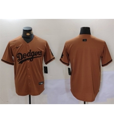 Men Los Angeles Dodgers Blank Brown Cool Base Stitched Baseball Jersey