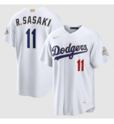 Men Los Angeles Dodgers Clayton Kershaw Nike White 2026 Gold Collection Stadium Jersey