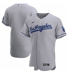 Men Los Angeles Dodgers Men Nike Gray Road 2020 Flex Base Official Team MLB Jersey