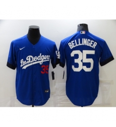 Men's Los Angeles Dodgers #35 Cody Bellinger Blue Game City Player Jersey