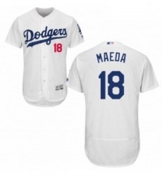 Mens Majestic Los Angeles Dodgers 18 Kenta Maeda White Flexbase Authentic Collection MLB Jersey