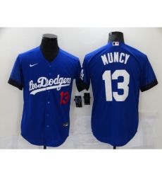 Men's Nike Los Angeles Dodgers #13 Max Muncy Blue Game City Player Jersey