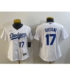 Women Los Angeles Dodgers 17 Miguel Vargas White Cool Base Stitched Baseball Jersey 3