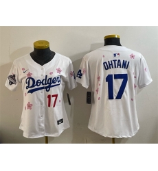 Women Los Angeles Dodgers 17 Shohei Ohtani White 2025 World Series Champions Patch Tokyo Series Limited Stitched Baseball Jersey Women Los Angeles Dodgers 17 Shohei Ohtani White 2025 World Series Champions Patch Tokyo Series Limited Stitched Baseball Jersey