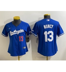 Youth Los Angeles Dodgers  13 Max Muncy Royal Alternate Stadium Stitched Baseball Jersey