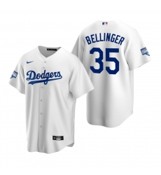 Youth Los Angeles Dodgers 35 Cody Bellinger White 2020 World Series Champions Replica Jersey