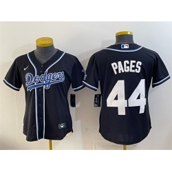 Youth Los Angeles Dodgers  44 Andy Pages Black Stitched Baseball Jersey