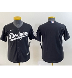 Youth Los Angeles Dodgers Blank Black Stitched Baseball Jersey