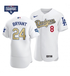 Youth Los Angeles Dodgers Kobe Bryant Gold Program White Flex Base Stitched Jersey