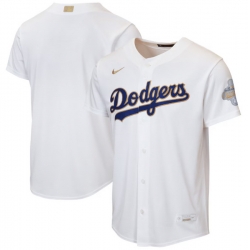 Youth Los Angeles Dodgers Nike White 2026 Gold Collection Home Replica Jersey