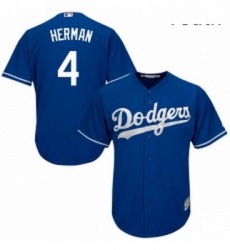 Youth Majestic Los Angeles Dodgers 4 Babe Herman Replica Royal Blue Alternate Cool Base MLB Jersey