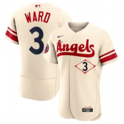 Men Los Angeles Angels 3 Taylor Ward 2022 Cream City Connect Flex Base Stitched Jersey