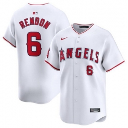 Men Los Angeles Angels 6 Anthony Rendon White Home Limited Stitched Baseball Jersey