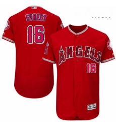 Mens Majestic Los Angeles Angels of Anaheim 16 Huston Street Authentic Red Alternate Cool Base MLB Jersey