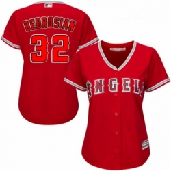 Womens Majestic Los Angeles Angels of Anaheim 32 Cam Bedrosian Replica Red Alternate MLB Jersey 