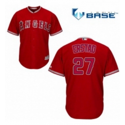 Youth Majestic Los Angeles Angels of Anaheim 27 Darin Erstad Replica Red Alternate Cool Base MLB Jersey 