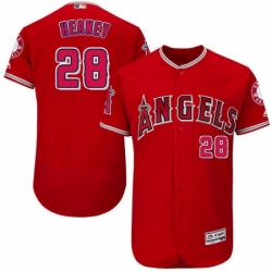 Youth Majestic Los Angeles Angels of Anaheim 28 Andrew Heaney Authentic Red Alternate Cool Base MLB Jersey