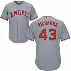 Youth Majestic Los Angeles Angels of Anaheim 43 Garrett Richards Replica Grey Road Cool Base MLB Jersey