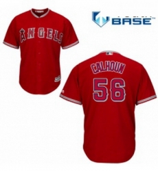 Youth Majestic Los Angeles Angels of Anaheim 56 Kole Calhoun Replica Red Alternate Cool Base MLB Jersey