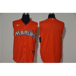 Marlins Blank Orange Nike Cool Base Sleeveless Jersey