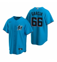 Mens Nike Miami Marlins 66 Jarlin Garcia Blue Alternate Stitched Baseball Jersey