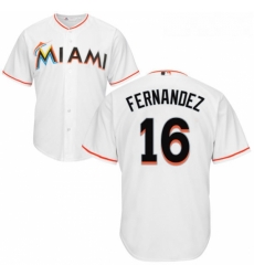 Youth Majestic Miami Marlins 16 Jose Fernandez Replica White Home Cool Base MLB Jersey