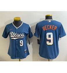 Youth Milwaukee Brewers  9 Bob Uecker Mineral Blue 2026 City Connect Stadium Stitched Baseball Jersey
