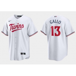 Men Minnesota Twins 13 Joey Gallo White Cool Base Stitched Baseball Jersey