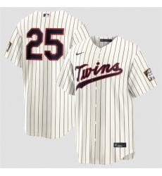 Men Minnesota Twins 25 Byron Buxton Cream 2026 Field of Dreams Stadium Stitched Baseball Jersey Men Minnesota Twins 25 Byron Buxton Cream 2026 Field of Dreams Stadium Stitched Baseball Jersey