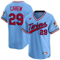 Men Minnesota Twins Rod Carew #29 Blue Flex Base Stitched jersey