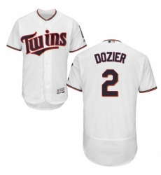 Mens Majestic Minnesota Twins 2 Brian Dozier White Home Flex Base Authentic Collection MLB Jersey