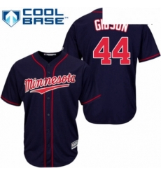 Mens Majestic Minnesota Twins 44 Kyle Gibson Replica Navy Blue Alternate Road Cool Base MLB Jersey 