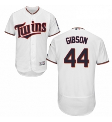 Mens Majestic Minnesota Twins 44 Kyle Gibson White Home Flex Base Authentic Collection MLB Jersey